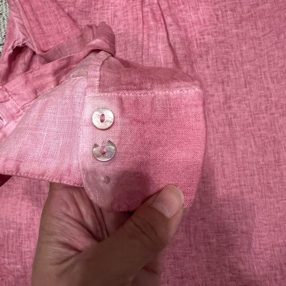 120% lino linen pink  tunic blouse - Picture 12 of 16